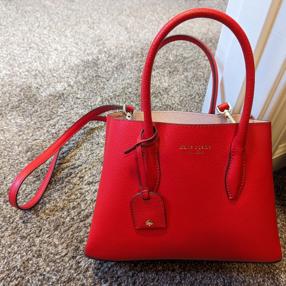 Kate Spade Eva Small Satchel Red Crossbody Bag